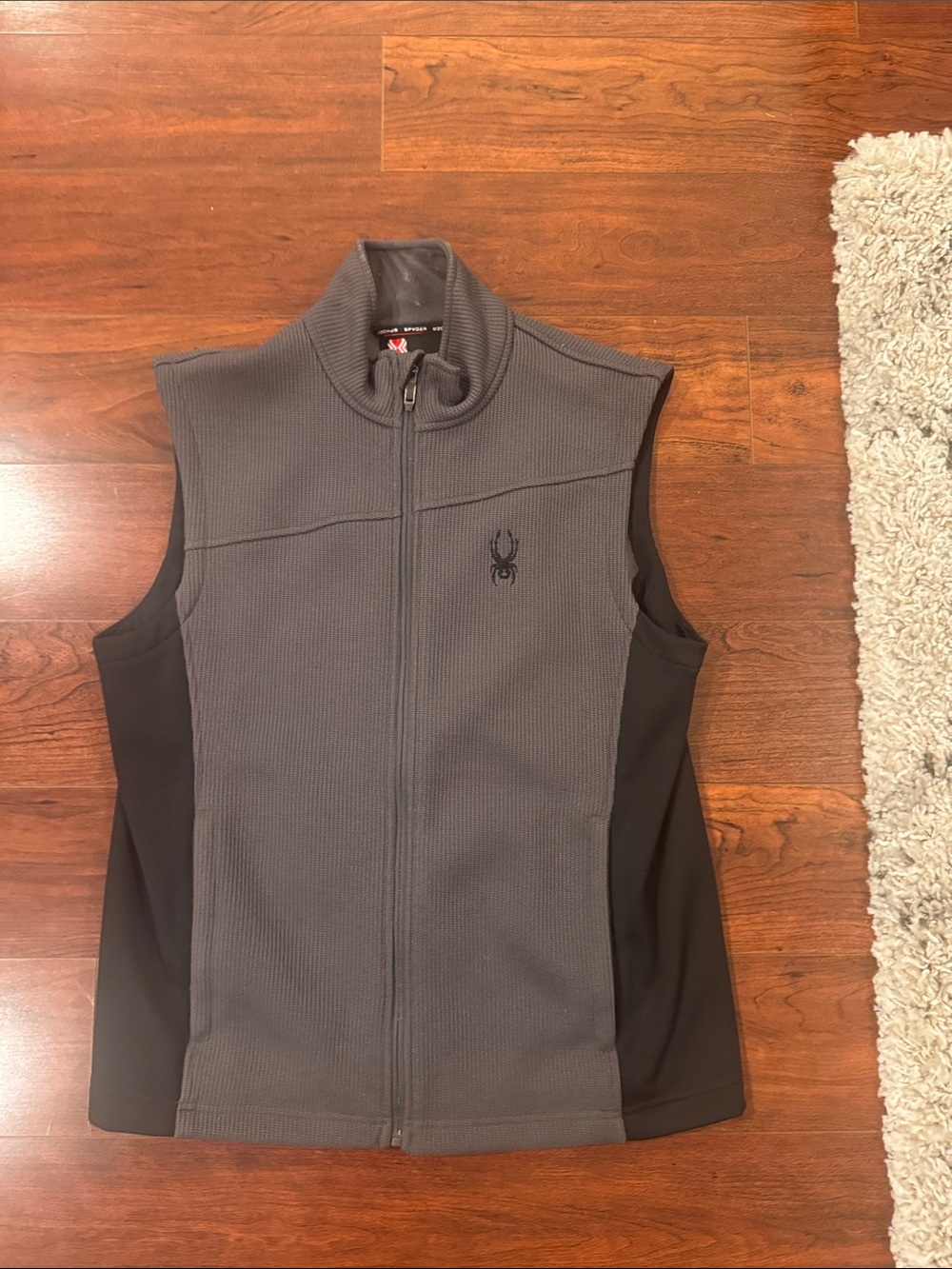Spyder Charcoal Gray and Black Men's Performance Zip Vest